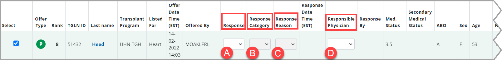 Example - eOffer target recipient selected